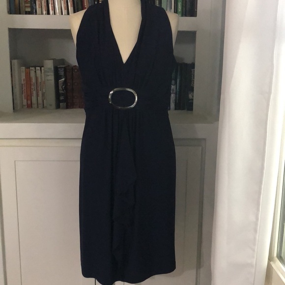 DRESS Barn size 8 Navy Blue D151 - Picture 1 of 6